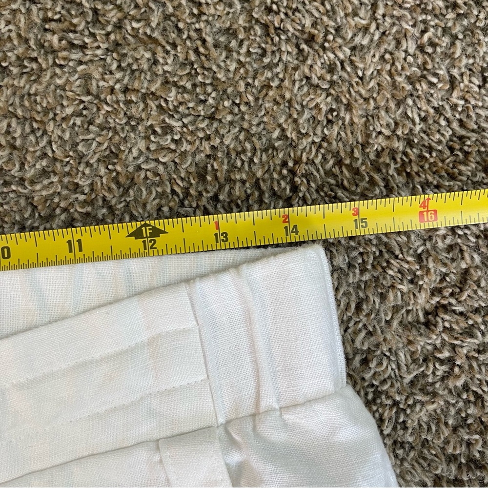 Athleta 100% Linen White Pull On Pants Tapered Beach Resort Women’s Size 2 - Picture 5 of 6